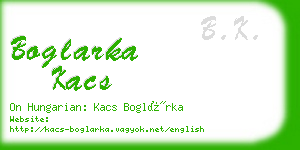 boglarka kacs business card